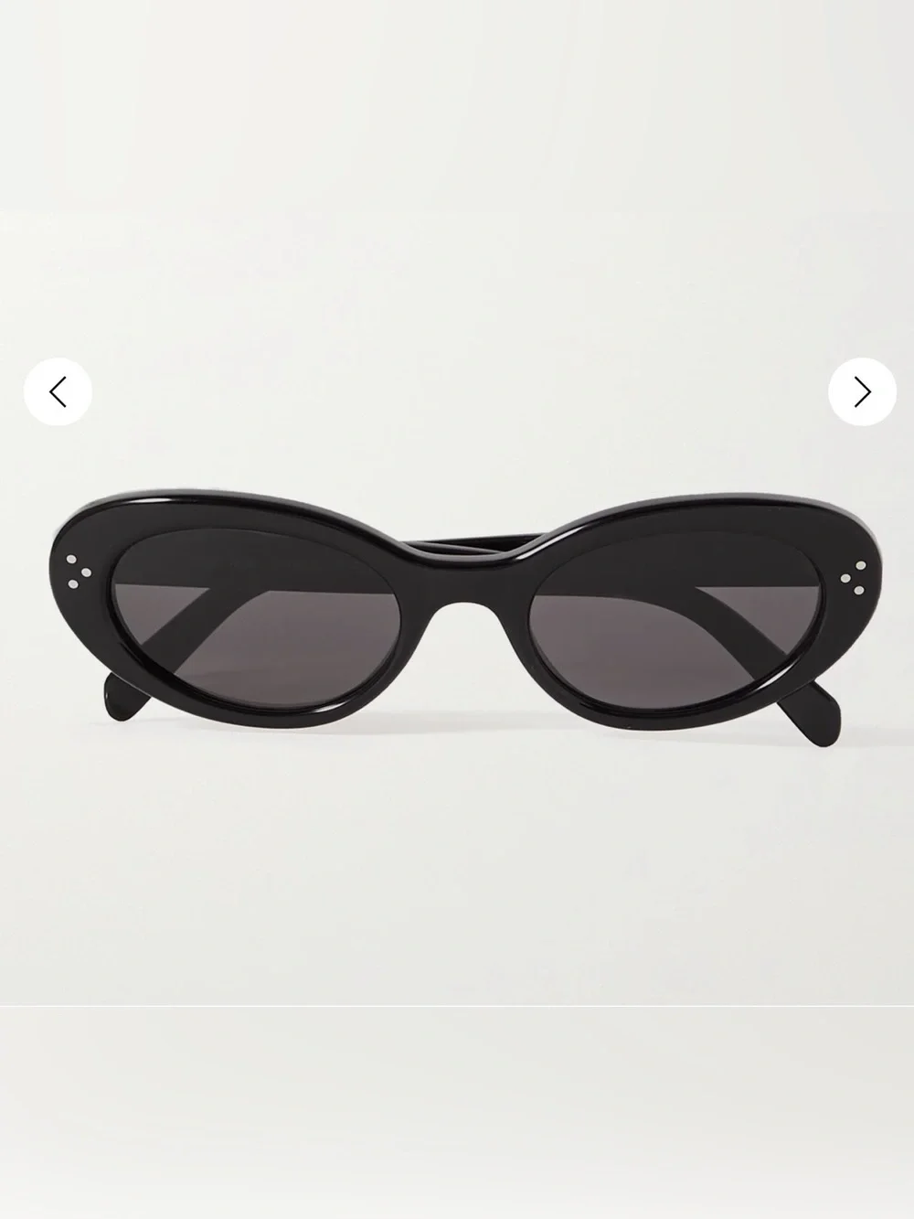 CELINE EYEWEAR Oval-frame acetate sunglasses